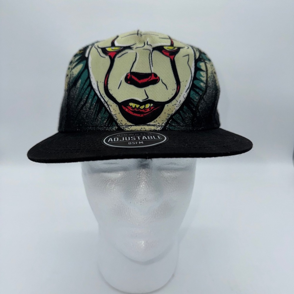 Bioworld IT Pennywise Face Snapback‎ Hat Adjustable One Size Fits Most Black